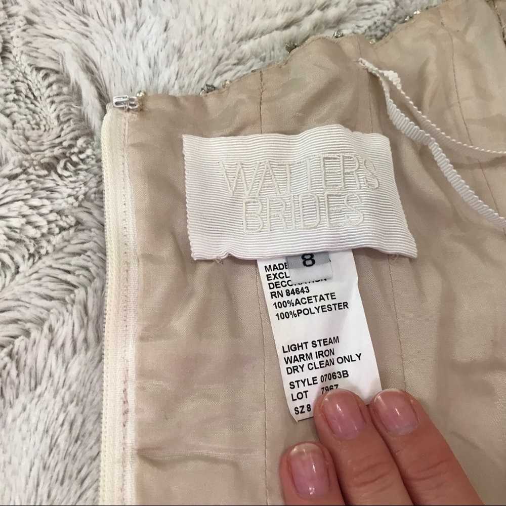 Watters Bridal Jeweled Kian Corset Almond Color 8 - Picture 7 of 8